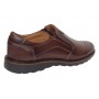 Pantofi barbati casual perforati din piele naturala Bleumarin - GKR506BLUE